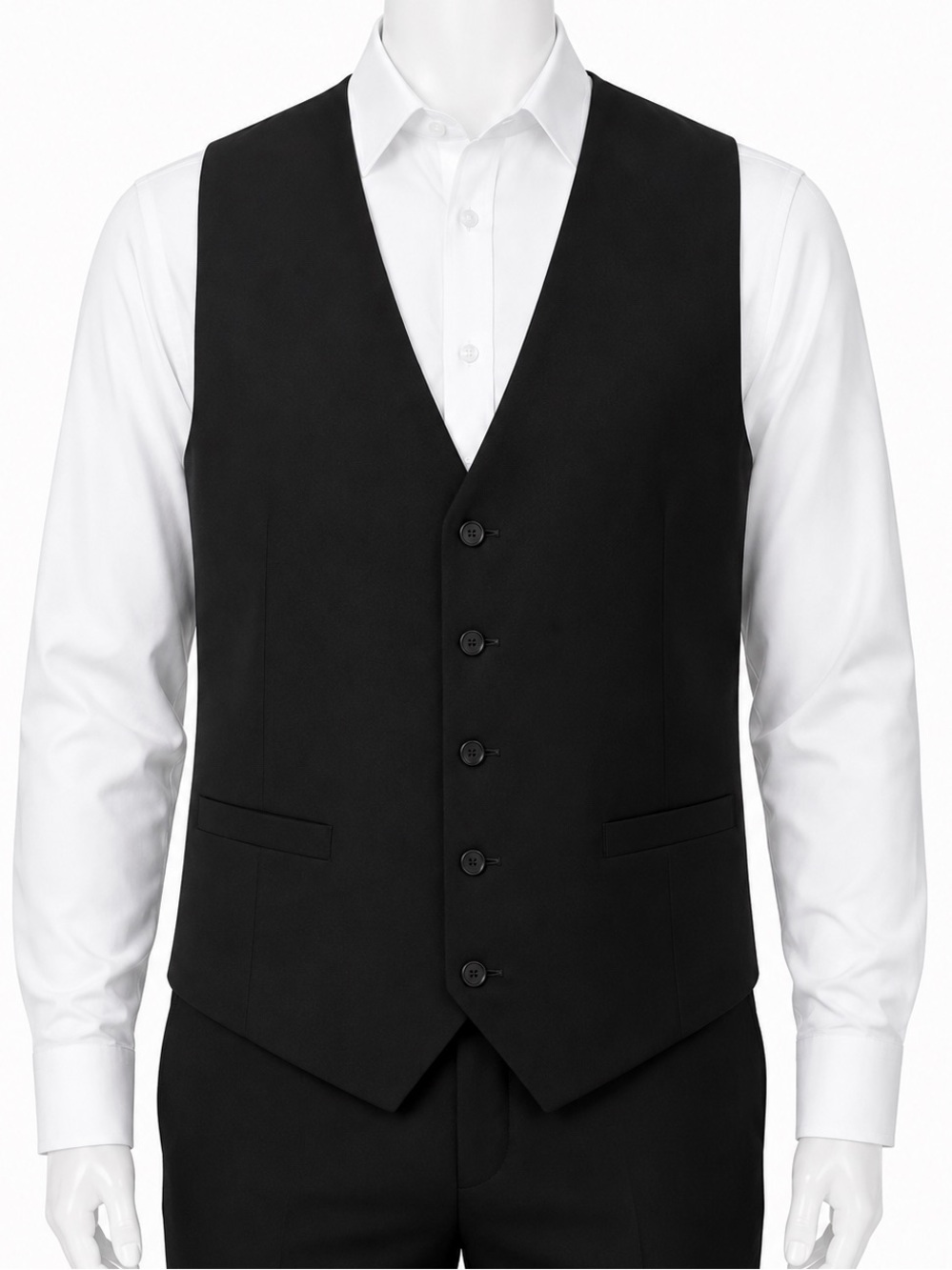 J. Ferrar Men’s XL Black Suit Vest Dress Formal Tuxedo NWT $80